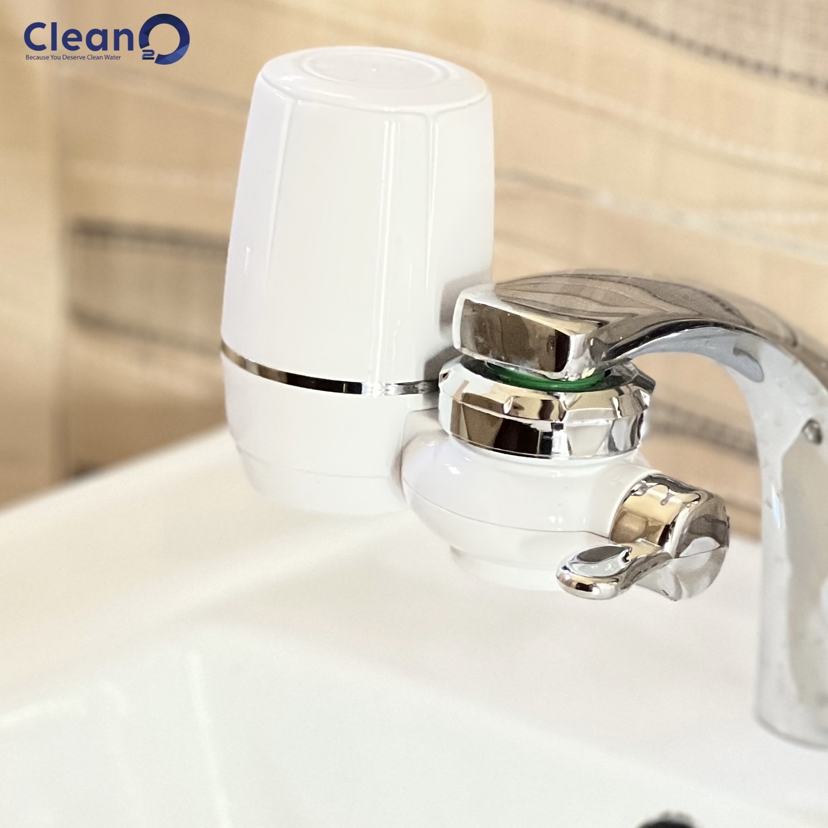 Compact water filter attached to a faucet